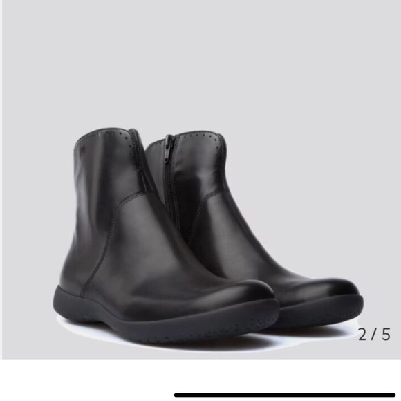 Camper Spiral Comet Ankle Boots in Black - Picture 1 of 11